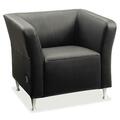 Diamond Naturals Square Leather Modular Lounge Chair With Arms - Black LLR86916